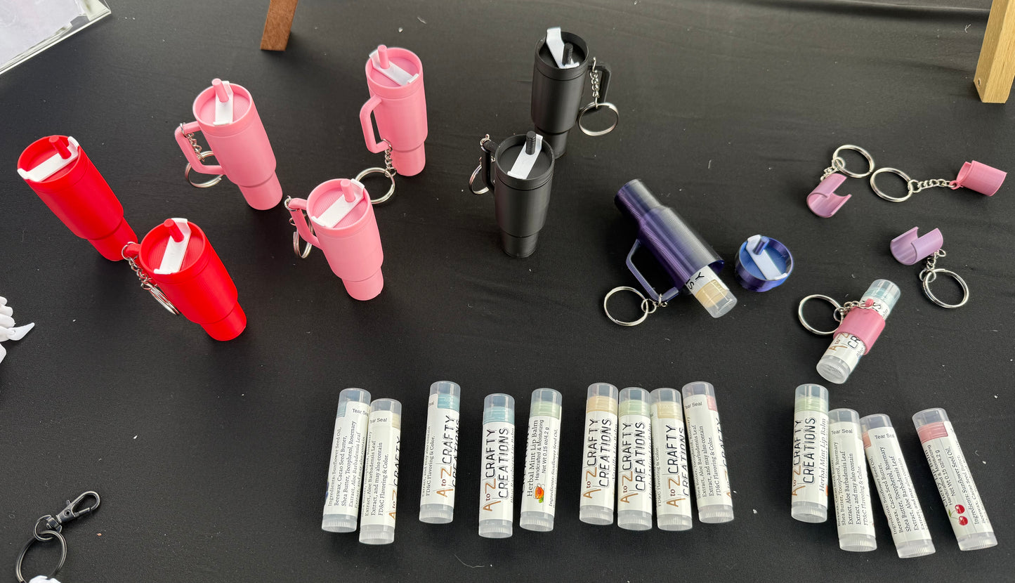 Lip Balm Holder Keychain