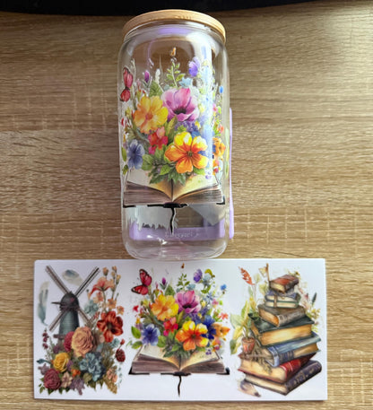 Vintage Books Glass Cups