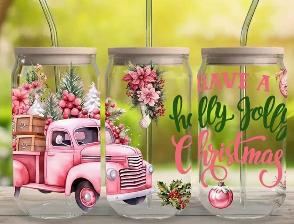 Christmas Glass Cups