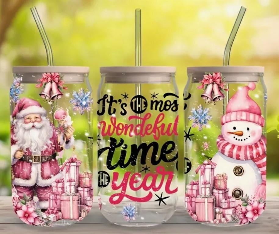 Christmas Glass Cups