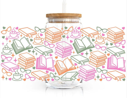 Bookish Glass Cups