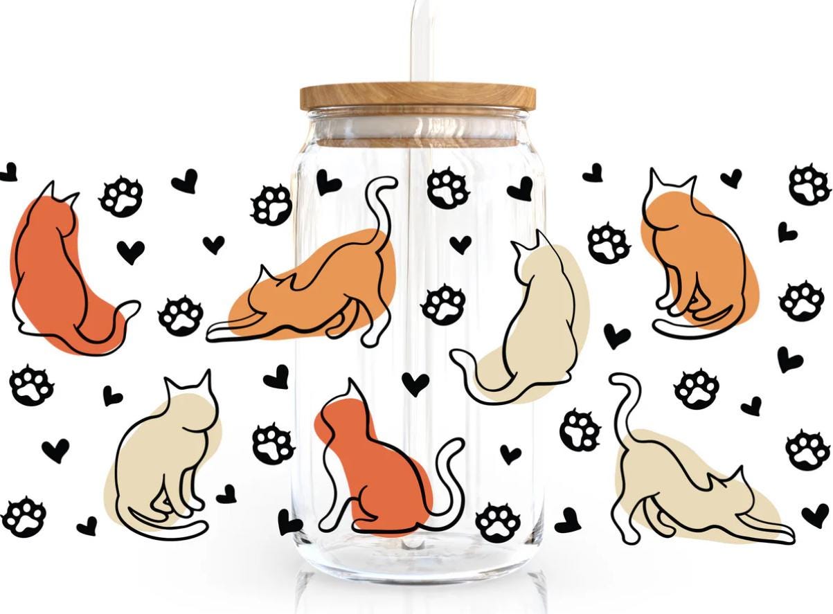 Boho Animal Glass Cups