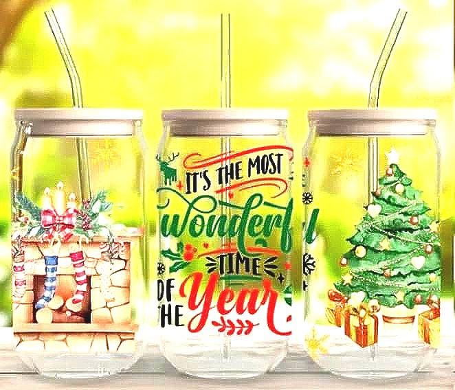 Christmas Glass Cups