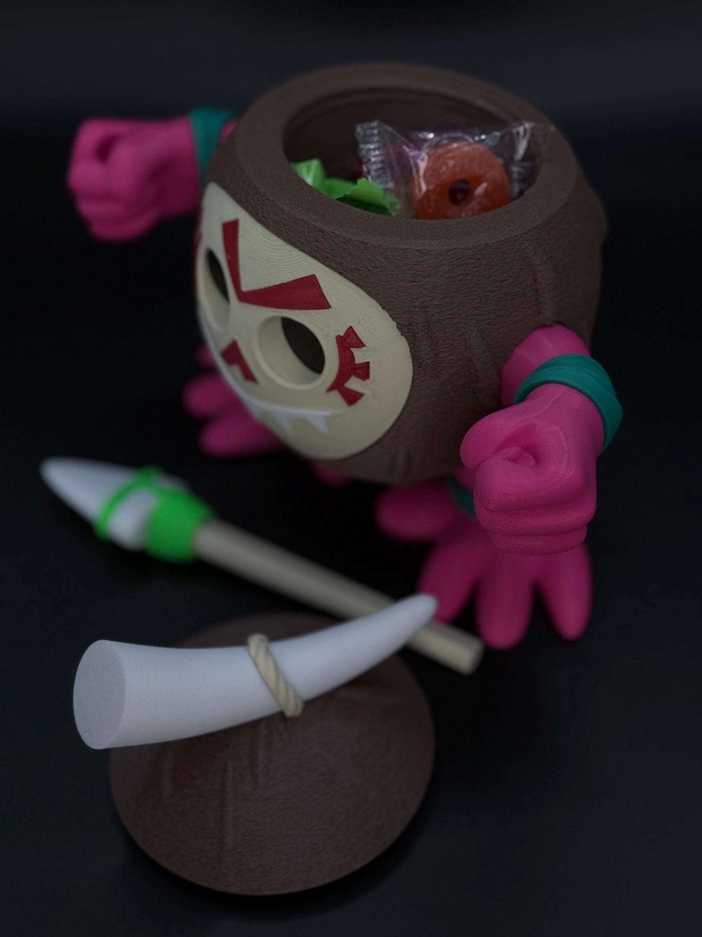 Kakamora/Coconut Warrior Storage Figurine/Toy