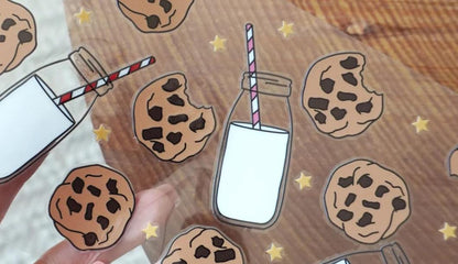 Milk & Cookies Glass Cup