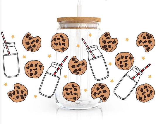 Milk & Cookies Glass Cup