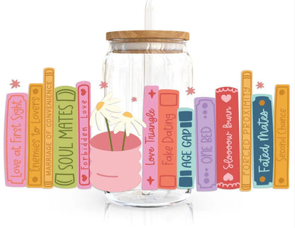 Bookish Glass Cups