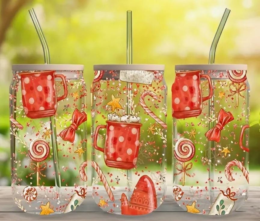 Christmas Glass Cups