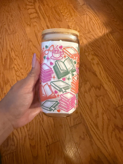 Bookish Glass Cups